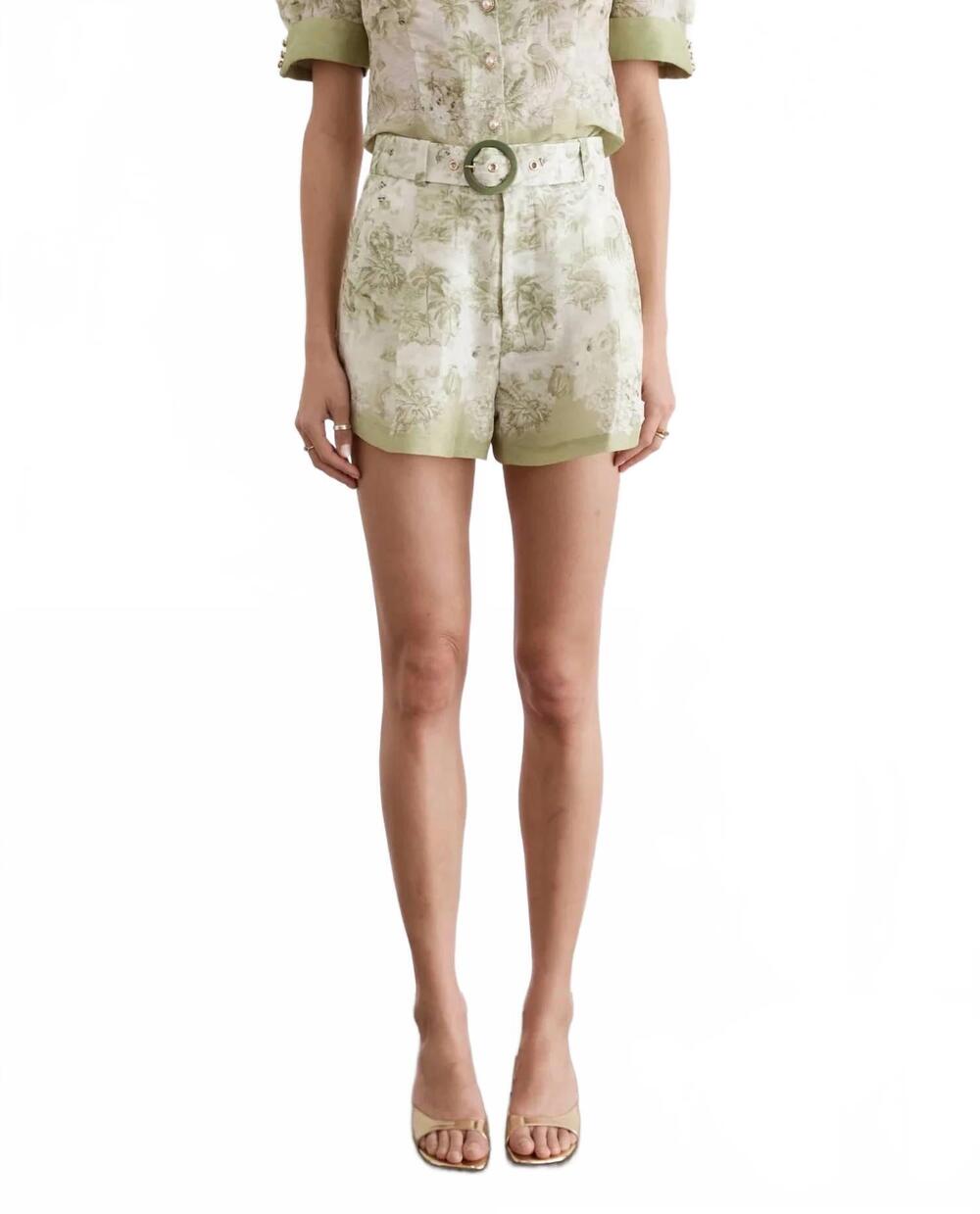 NEW AQUA BLU portia shorts in triomphe green